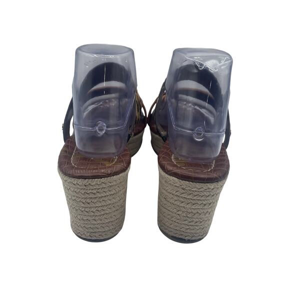 Sam Edelman Raleigh Leopard Print Espradrille Wedge Platform Sandals Womens 8 - Picture 3 of 8